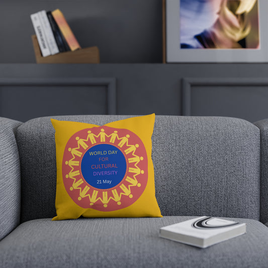 Cushion for World Day for Cultural Diversity & Humanity Celebration